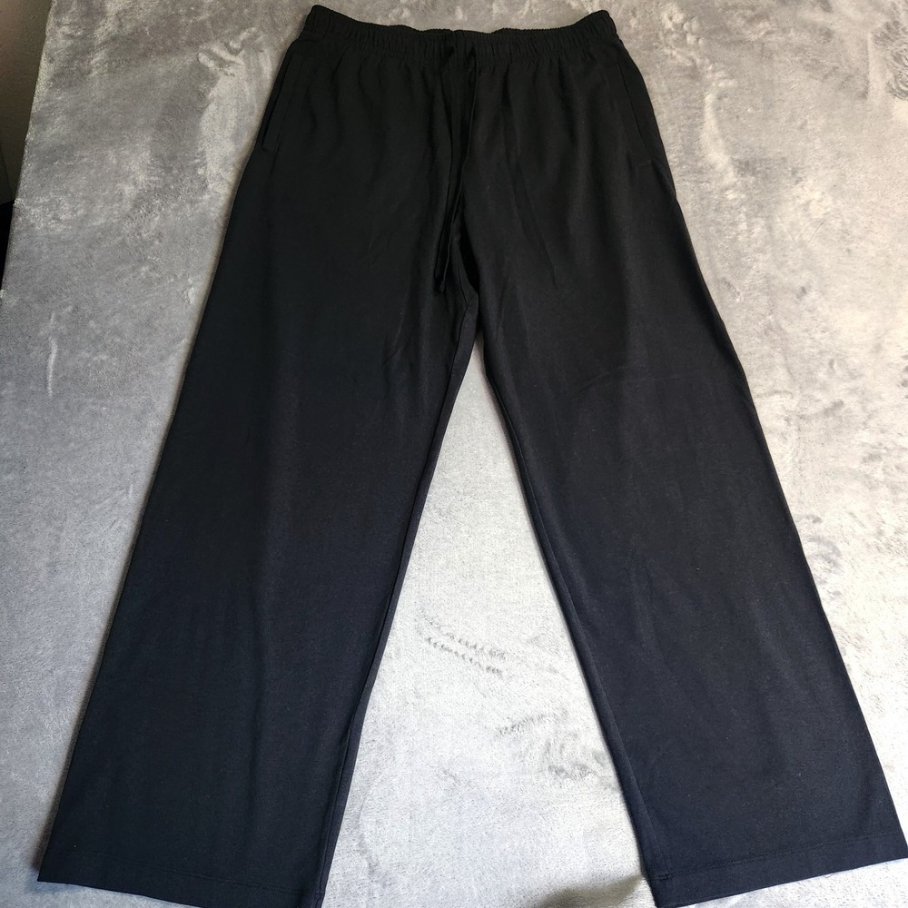 Skims Mens Jersey Lounge Straight Leg Pant Obsidian Black BO-STR-5324M Medium